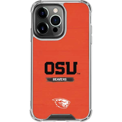 Oregon State University Texture iPhone 16 Pro Clear Case